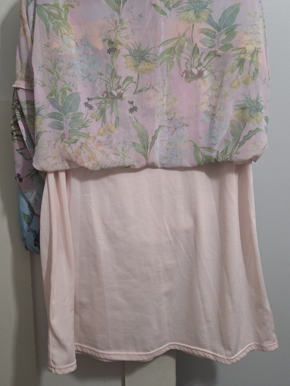 Umgee Pink & Blue Floral Ruffle Dress - Picture 5 of 7
